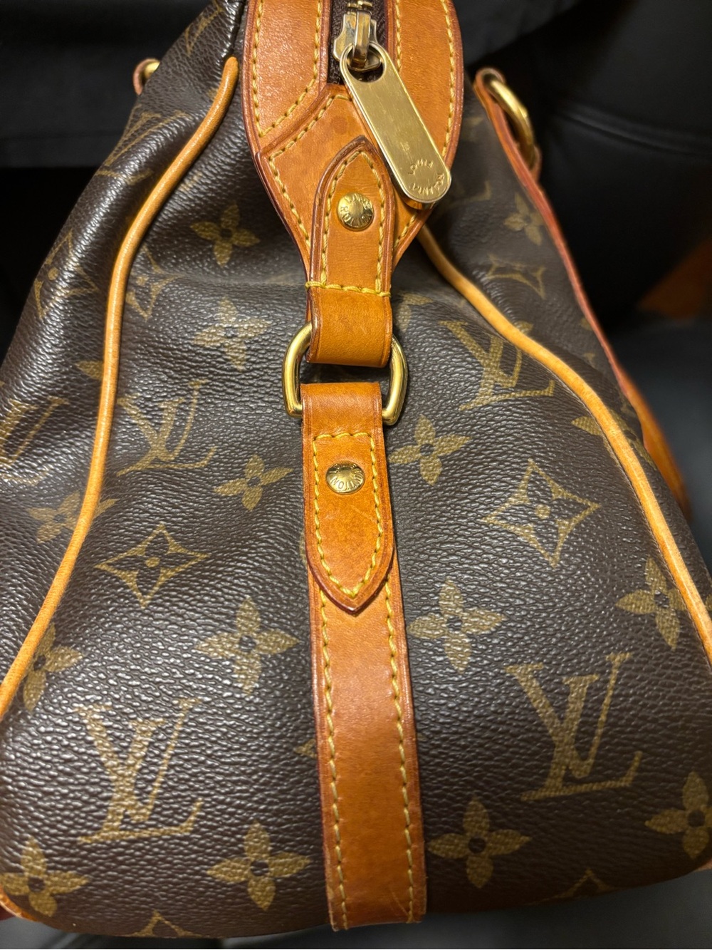 Louis Vuitton Monogram Canvas Satchel with Vachetta Trim - Brown & Tan - Picture 2 of 8
